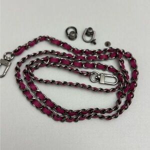 Pink and gun metal replacement strap - 42-44”